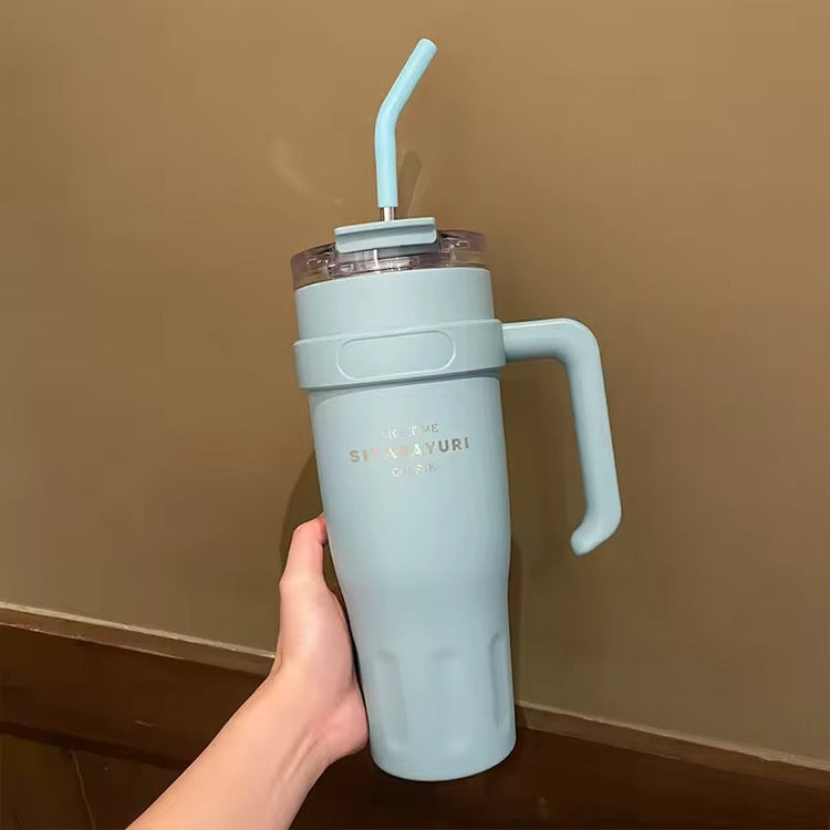 Sitarayuri 50OZ 1478ML Stainless Steel Tumbler With Steel Straw Spill Proof