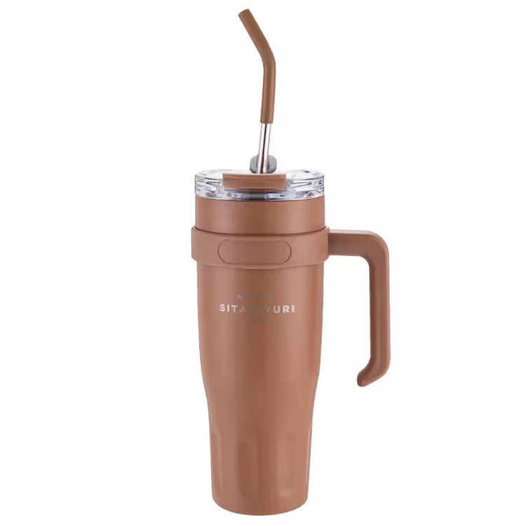 Sitarayuri 40OZ 1180ML Stainless Steel Tumbler With Steel Straw Spill Proof
