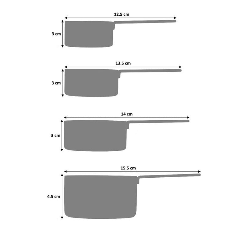 High Quality Golden Measuring Cups Set of 4