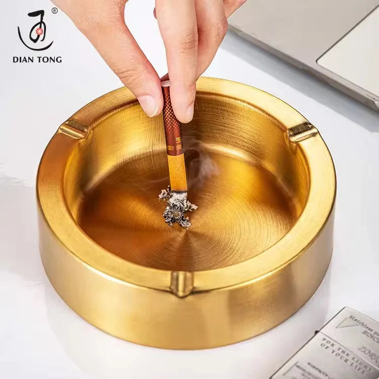 Stainless Steel Golden Ash Tray