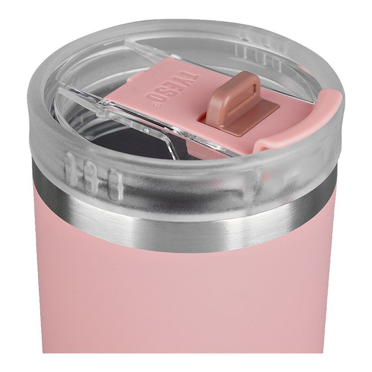 TYESO LARGE VACUUM INSULATED COFFEE CUP 900ML PINK STAINLESS STEEL THERMAL FLASK TUMBLER WATER BOTTLE ICE COOL CAR CUP
