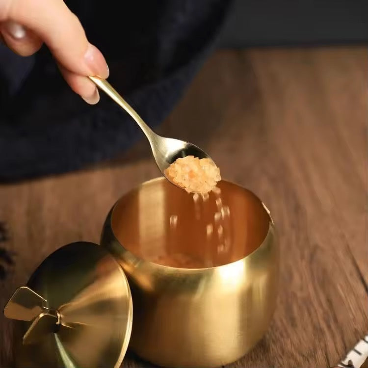 Custom Stainless Steel Gold Kitchen Spice Rack Organizer Metal Seasoning Box for Masala Dabba Spice Tin for Organising Spices