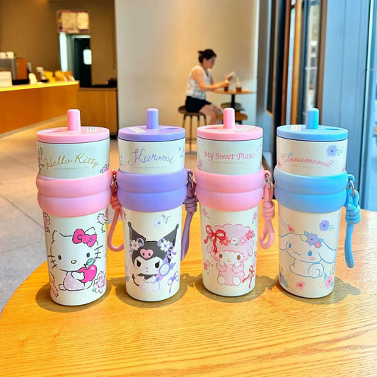 720ML Sanrio Series Stainless Steel Straw Bottle