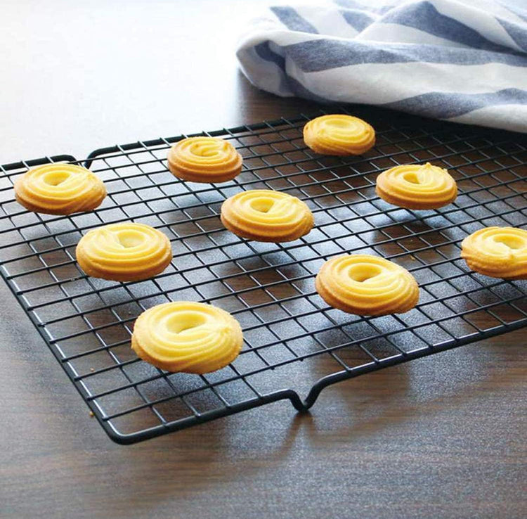 PERFECT BAKEWARE Nonstick Wire Stand Cooling Racks For Baking Cookie Cake Donut Oven Grill Tray, Black