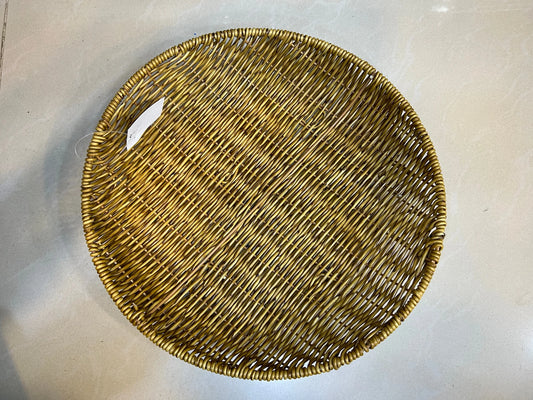 ROUND WICKER BREAD BASKET