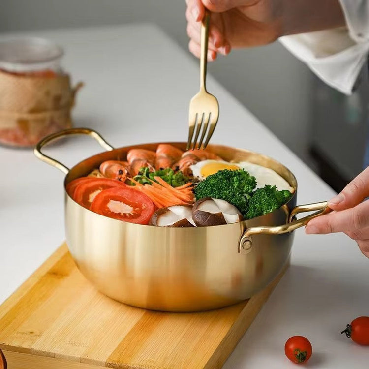 Stainless Steel Golden Ramen Pot Noodle Pot