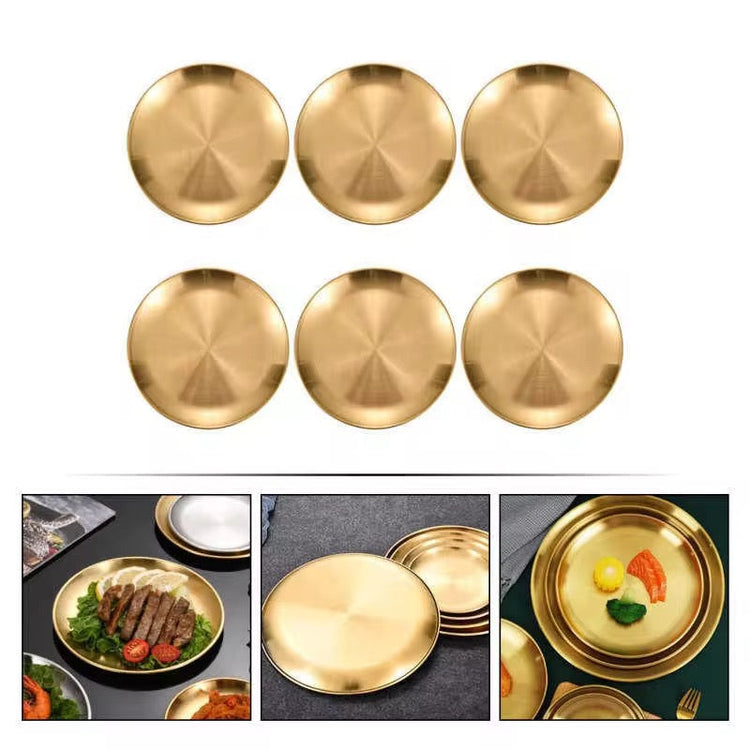 Stainless Steel Golden Round Plate