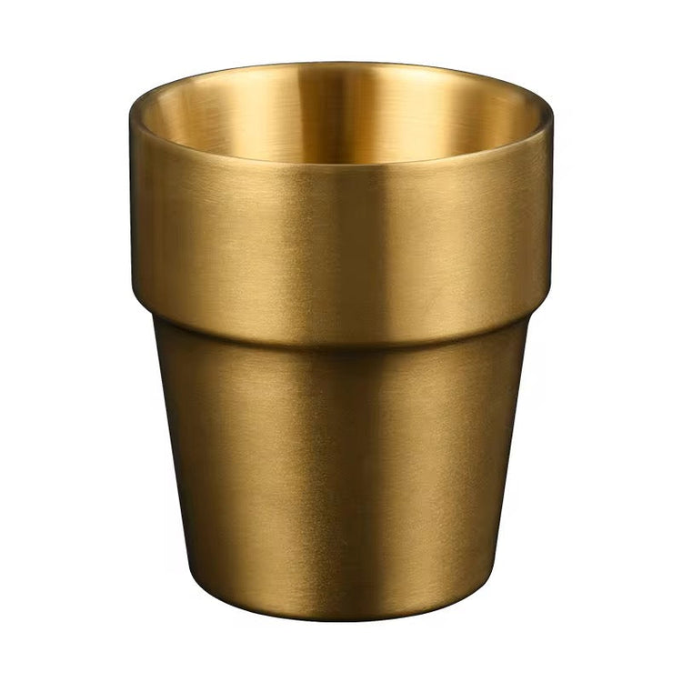 Stainless Steel 304 Double Walled Simple Glass 1Pc