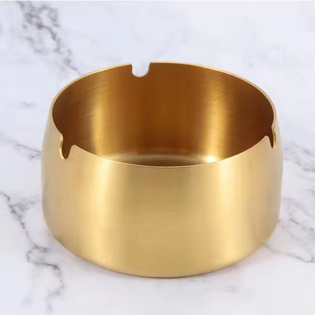 Windproof Stainless Steel Golden Ash Tray