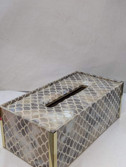 Leather tissue box