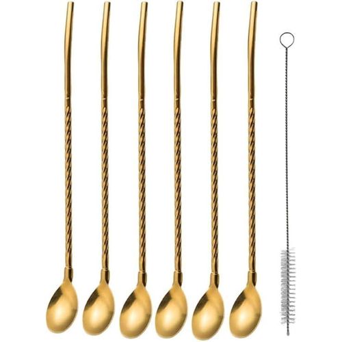 Stainless Steel Straws with spoon