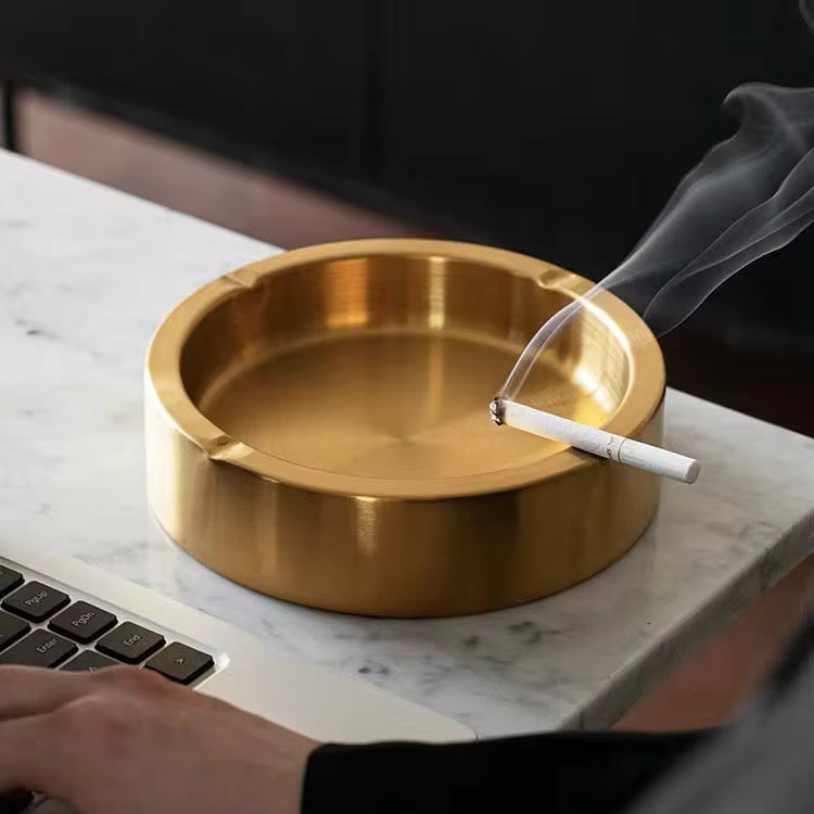 Stainless Steel Golden Ash Tray