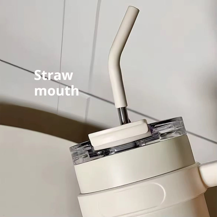 Sitarayuri 50OZ 1478ML Stainless Steel Tumbler With Steel Straw Spill Proof