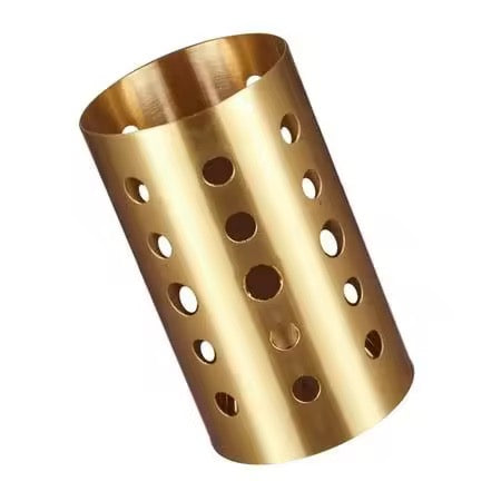 Modern Gold Metal Utensils Holder Sleek Cutlery Organiser for Kitchen Counter Top Storage for Spoons Spatulas and Ladles