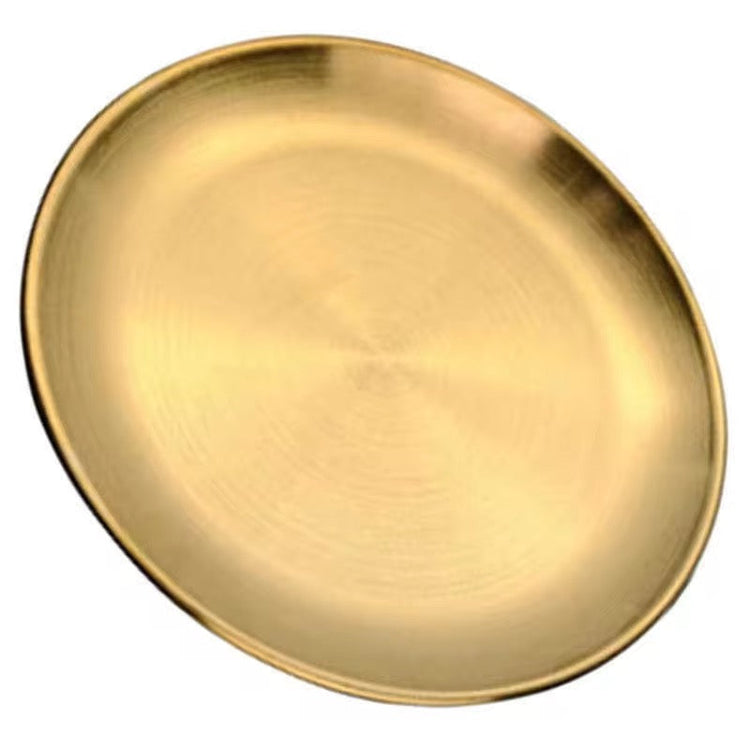 Stainless Steel Golden Round Plate