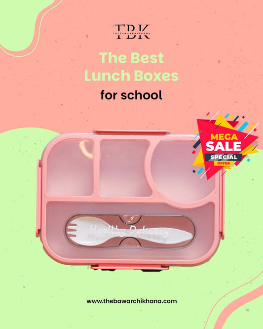 4 Compartment Bento Lunch Box Leakproof and Mix Proof Bento Box Round 6023