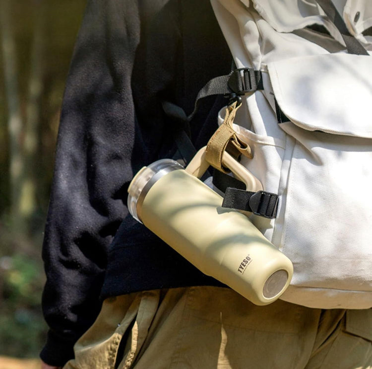 TYESO LARGE VACUUM INSULATED COFFEE CUP 900ML PINK STAINLESS STEEL THERMAL FLASK TUMBLER WATER BOTTLE ICE COOL CAR CUP