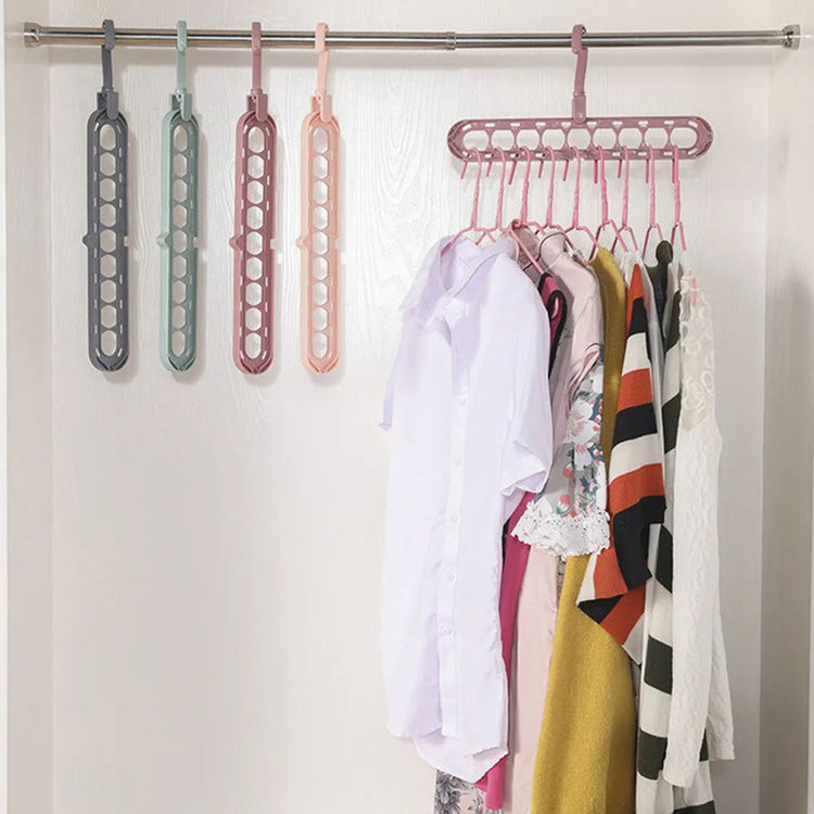 Pack of 2 Cloth Hanger Organizer Space Saving