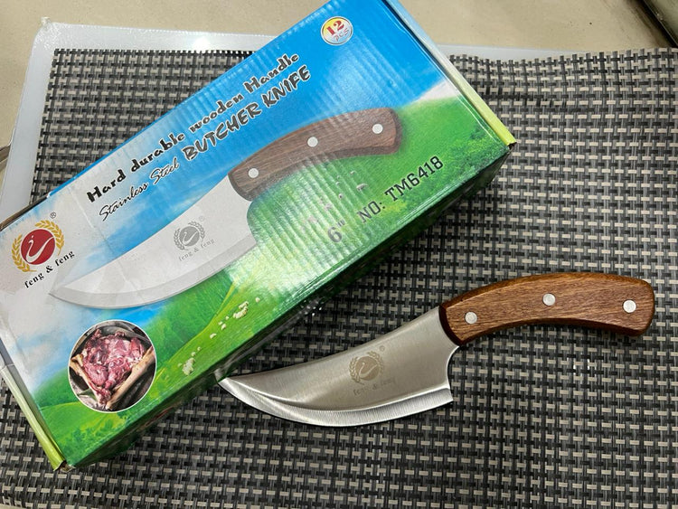 Hard Durable Wooden Handle Stainless Steel BUTCHER KNIFE 7 INCH TM6418