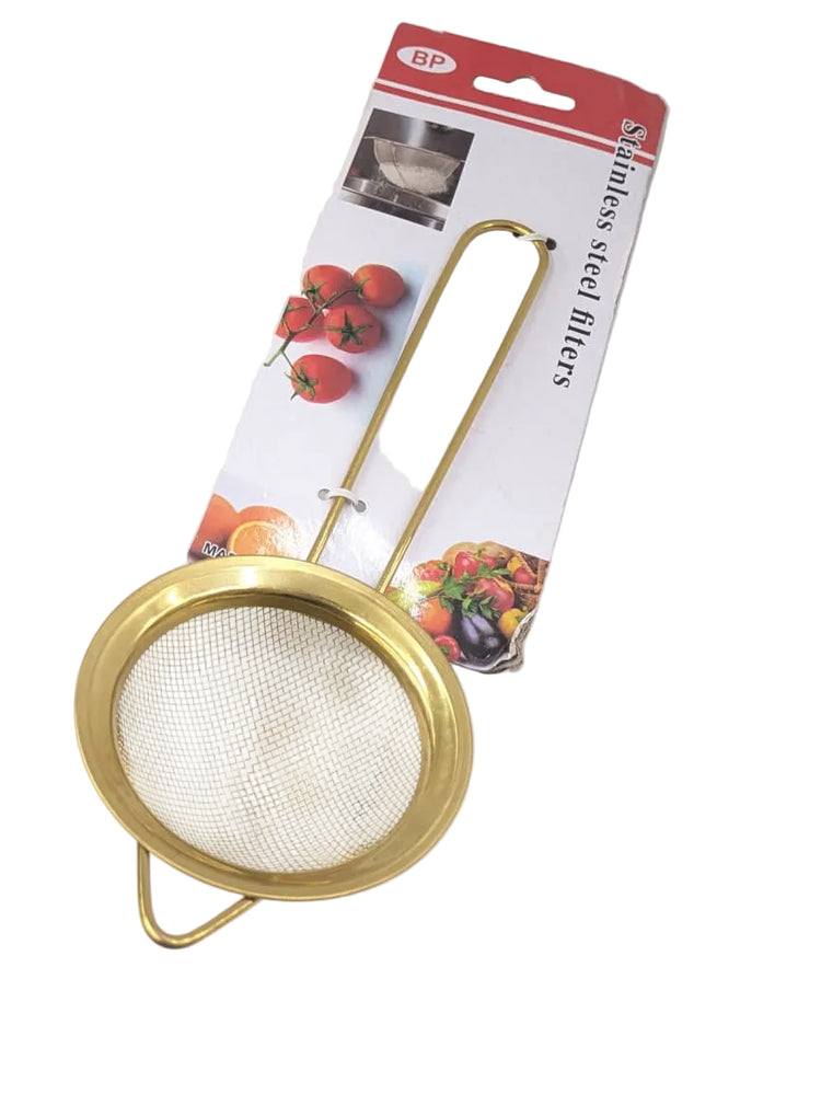 Stainless Steel Tea Stainer (Golden)